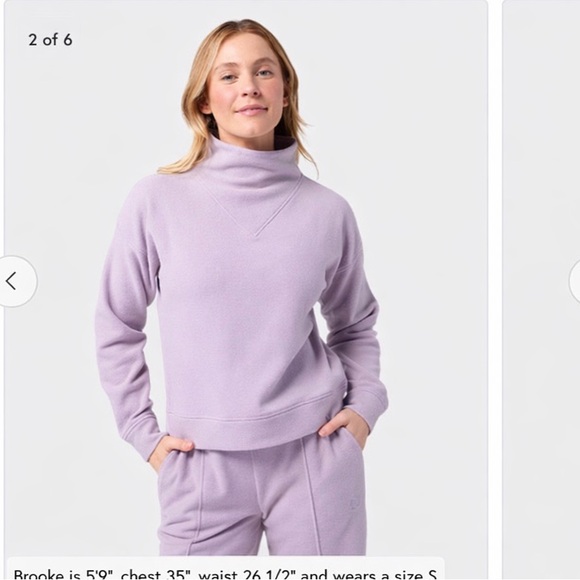 Stio Sweaters - NWT Stio Women's Turpin Fleece Mockneck pullover purple “berry Smoke” , XL